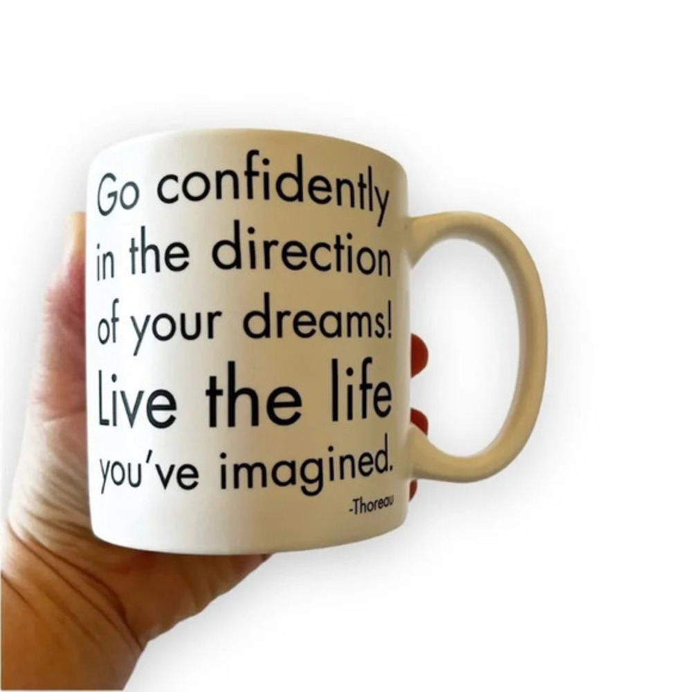 Quotable Mugs Thoreau Mug Go Confidently Live The Life Graduation Celebration 02